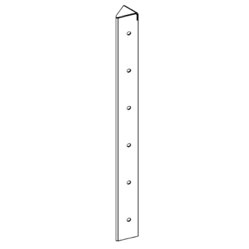 stūra elements Tērauds ar pulverkrāsas pārklājumu 45° 60 cm