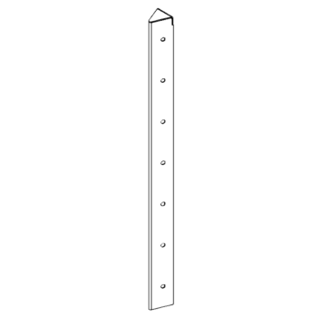 stūra elements Tērauds ar pulverkrāsas pārklājumu 45° 70 cm