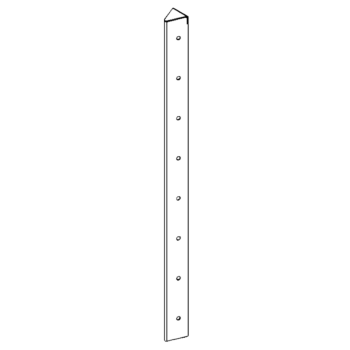 stūra elements Tērauds ar pulverkrāsas pārklājumu 45° 80 cm