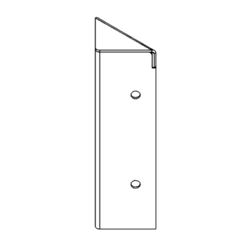 stūra elements Tērauds ar pulverkrāsas pārklājumu 90° 20 cm