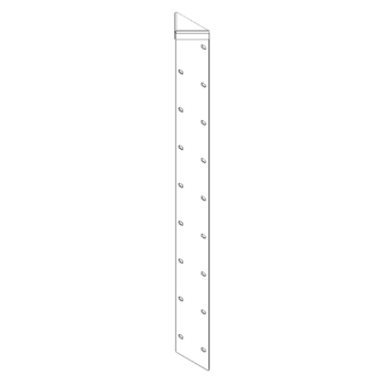 Stūra elements tērauds ar pulverkrāsas pārklājumu 180° 100 cm