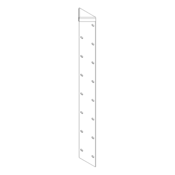 Stūra elements tērauds ar pulverkrāsas pārklājumu 180° 80 cm