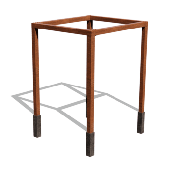 Kortena tērauda pergola izkārtojums laukums 224 x 200 cm