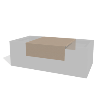 Pulverpārklāta tērauda puķu kastes platforma 60 x 61 x 20 cm