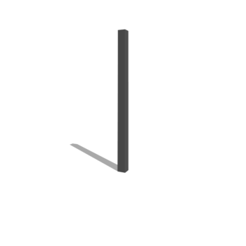 Pulverpārklāta tērauda žoga stabs 200 cm
