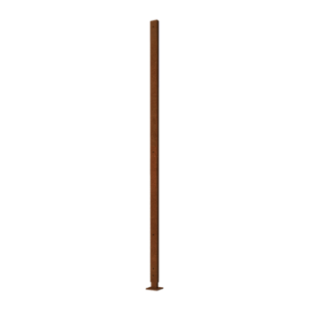 Kortena tērauda statnis taisns plakana pamatne ar 190 x 6 x 3 cm