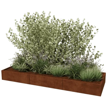 Kortena tērauda puķu kaste XXL - Taisnstūris - 300 x 100 cm