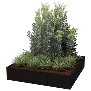 Tērauda puķu kaste XXL - Kvadrāts - 150 x 150 cm