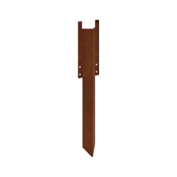 Corten tērauda zemējuma tapa - Apmales augstums 34 / 37,5 cm
