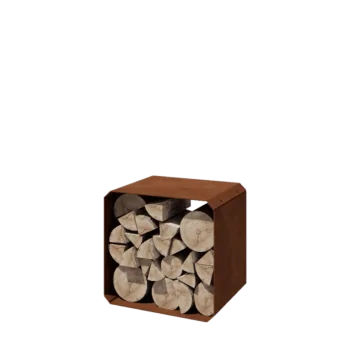 Kortena tērauda malkas glabātuve - Colorado 1 gabals - 40 x 40 x 40 cm