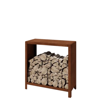 Kortena tērauda malkas glabātuve - Indiana - 100 x 40 x 100 cm