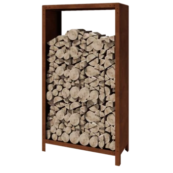 Kortena tērauda malkas glabātuve - Indiana - 100 x 40 x 180 cm