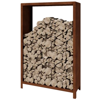 Kortena tērauda malkas glabātuve - Indiana - 120 x 40 x 180 cm