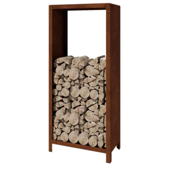 Kortena tērauda malkas glabātuve - Indiana - 80 x 40 x 180 cm