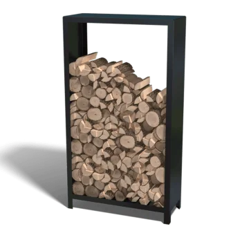 Tērauda malkas glabātuve - Indiana - 100 x 40 x 180 cm