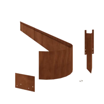 Kortena tērauda dobes apmale - Saplacināta FLEX - Augstums 23 cm - Pilns komplekts 15 metru
