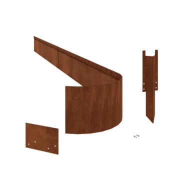 Kortena tērauda dobes apmale - Saplacināta FLEX - Augstums 23 cm - Pilns komplekts 24 metru