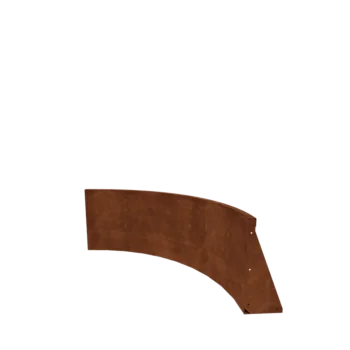 Kortena tērauda atbalsta siena - Iekšējais līkums - 100 x 100 x 50 cm