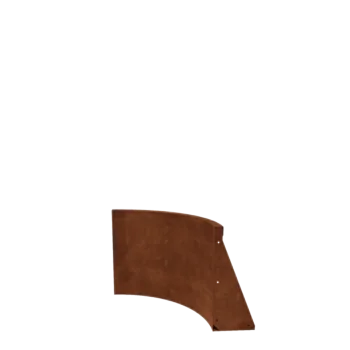 Kortena tērauda atbalsta siena - Iekšējais līkums - 50 x 50 x 50 cm