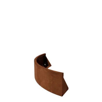 Kortena tērauda atbalsta siena - Ārmalas pagrieziens - 100 x 100 x 30 cm