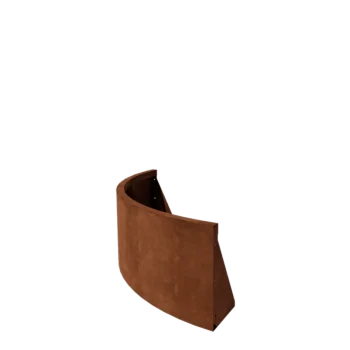 Kortena tērauda atbalsta siena - Ārmalas pagrieziens - 100 x 100 x 40 cm