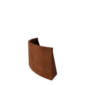 Kortena tērauda atbalsta siena - Ārmalas pagrieziens - 100 x 100 x 50 cm