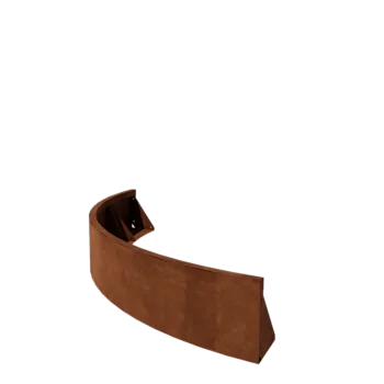 Kortena tērauda atbalsta siena - Ārmalas pagrieziens - 150 x 150 x 30 cm