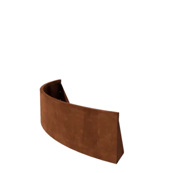 Kortena tērauda atbalsta siena - Ārmalas pagrieziens - 150 x 150 x 40 cm