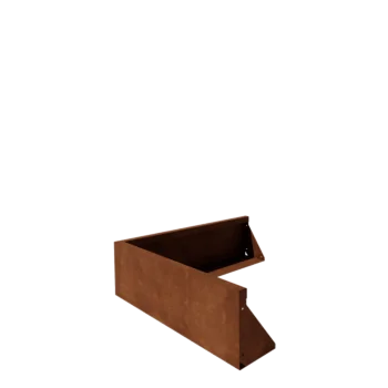 Kortena tērauda atbalsta siena - Ārmalis - 100 x 100 x 30 cm