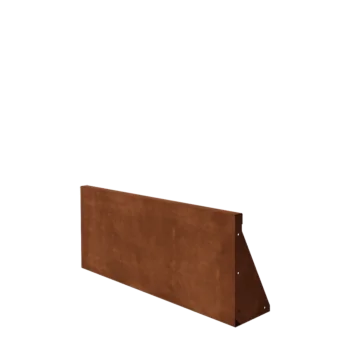 Kortena tērauda atbalsta siena - Taisns - 100 x 40 cm