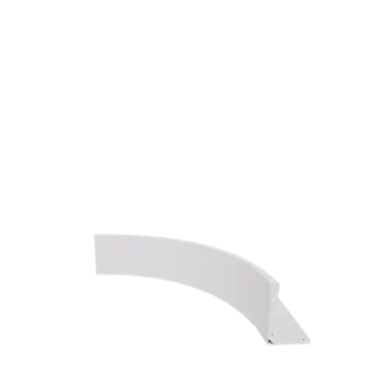 Tērauda atbalsta siena - Iekšējais līkums - 100 x 100 x 30 cm - RAL9010 matēts (balts)