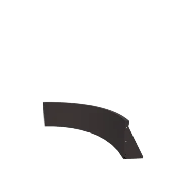 Tērauda atbalsta siena - Iekšējais līkums - 100 x 100 x 40 cm - RAL7016 matēts (antracīta pelēks)