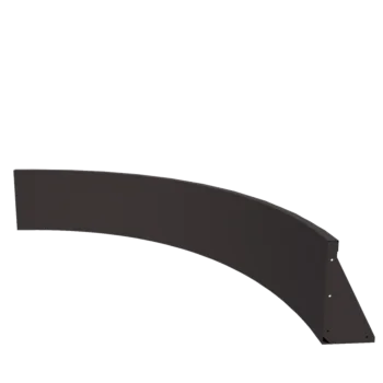 Tērauda atbalsta siena - Iekšējais līkums - 150 x 150 x 40 cm - Cita RAL krāsa