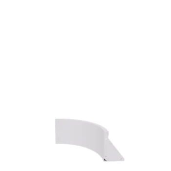 Tērauda atbalsta siena - Iekšējais līkums - 50 x 50 x 40 cm - RAL9010 matēts (balts)