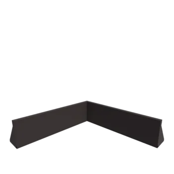 Tērauda atbalsta siena - Iekšējais stūris - 100 x 100 x 30 cm - Cita RAL krāsa