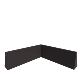 Tērauda atbalsta siena - Iekšējais stūris - 100 x 100 x 40 cm - Cita RAL krāsa