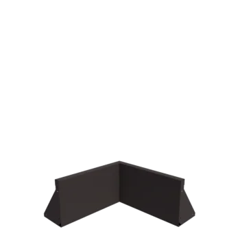 Tērauda atbalsta siena - Iekšējais stūris - 50 x 50 x 30 cm - RAL7016 matēts (antracīta pelēks)