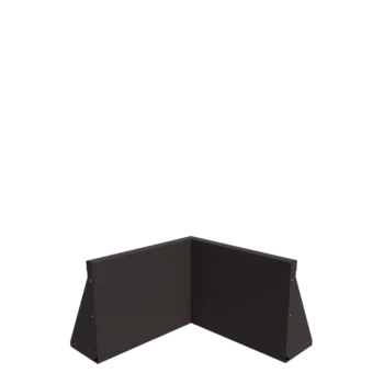 Tērauda atbalsta siena - Iekšējais stūris - 50 x 50 x 40 cm - Cita RAL krāsa