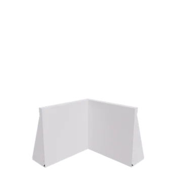 Tērauda atbalsta siena - Iekšējais stūris - 50 x 50 x 50 cm - RAL9010 matēts (balts)