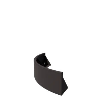 Tērauda atbalsta siena - Ārmalas pagrieziens - 100 x 100 x 30 cm - RAL7016 matētst (antracīta pelēks)