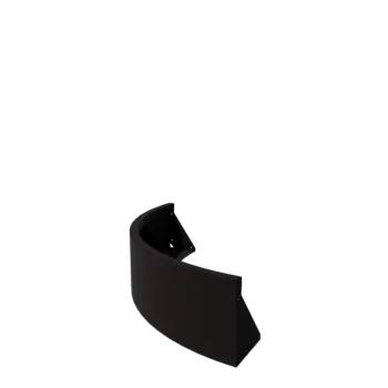 Tērauda atbalsta siena - Ārmalas pagrieziens - 100 x 100 x 30 cm - RAL9005 matēts (melns)