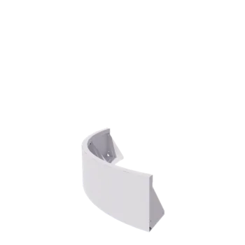 Tērauda atbalsta siena - Ārmalas pagrieziens - 100 x 100 x 30 cm - RAL9010 matēts (balts)