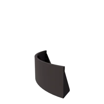 Tērauda atbalsta siena - Ārmalas pagrieziens - 100 x 100 x 40 cm - Cita RAL krāsa