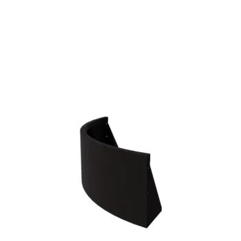 Tērauda atbalsta siena - Ārmalas pagrieziens - 100 x 100 x 40 cm - RAL9005 matēts (melns)