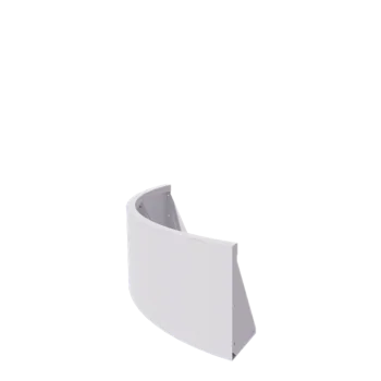 Tērauda atbalsta siena - Ārmalas pagrieziens - 100 x 100 x 40 cm - RAL9010 matēts (balts)