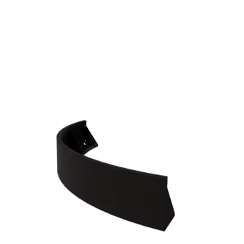 Tērauda atbalsta siena - Ārmalas pagrieziens - 150 x 150 x 30 cm - RAL9005 matēts (melns)