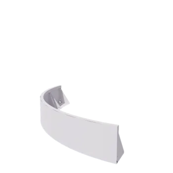 Tērauda atbalsta siena - Ārmalas pagrieziens - 150 x 150 x 30 cm - RAL9010 matēts (balts)