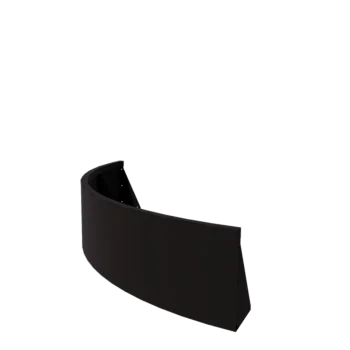 Tērauda atbalsta siena - Ārmalas pagrieziens - 150 x 150 x 40 cm - RAL9005 matēts (melns)