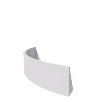 Tērauda atbalsta siena - Ārmalas pagrieziens - 150 x 150 x 40 cm - RAL9010 matēts (balts)