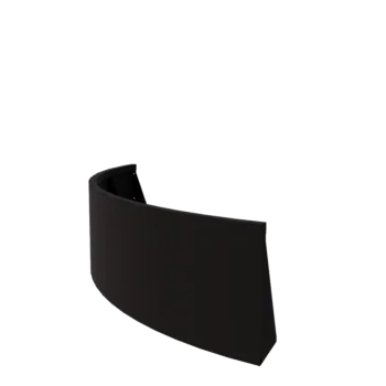 Tērauda atbalsta siena - Ārmalas pagrieziens - 150 x 150 x 50 cm - RAL9005 matēts (melns)